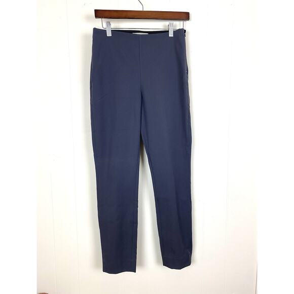 Everlane The Work Ankle Pant Side Zip Stretch Cotton Sz 4 Blue Slacks - Picture 3 of 6